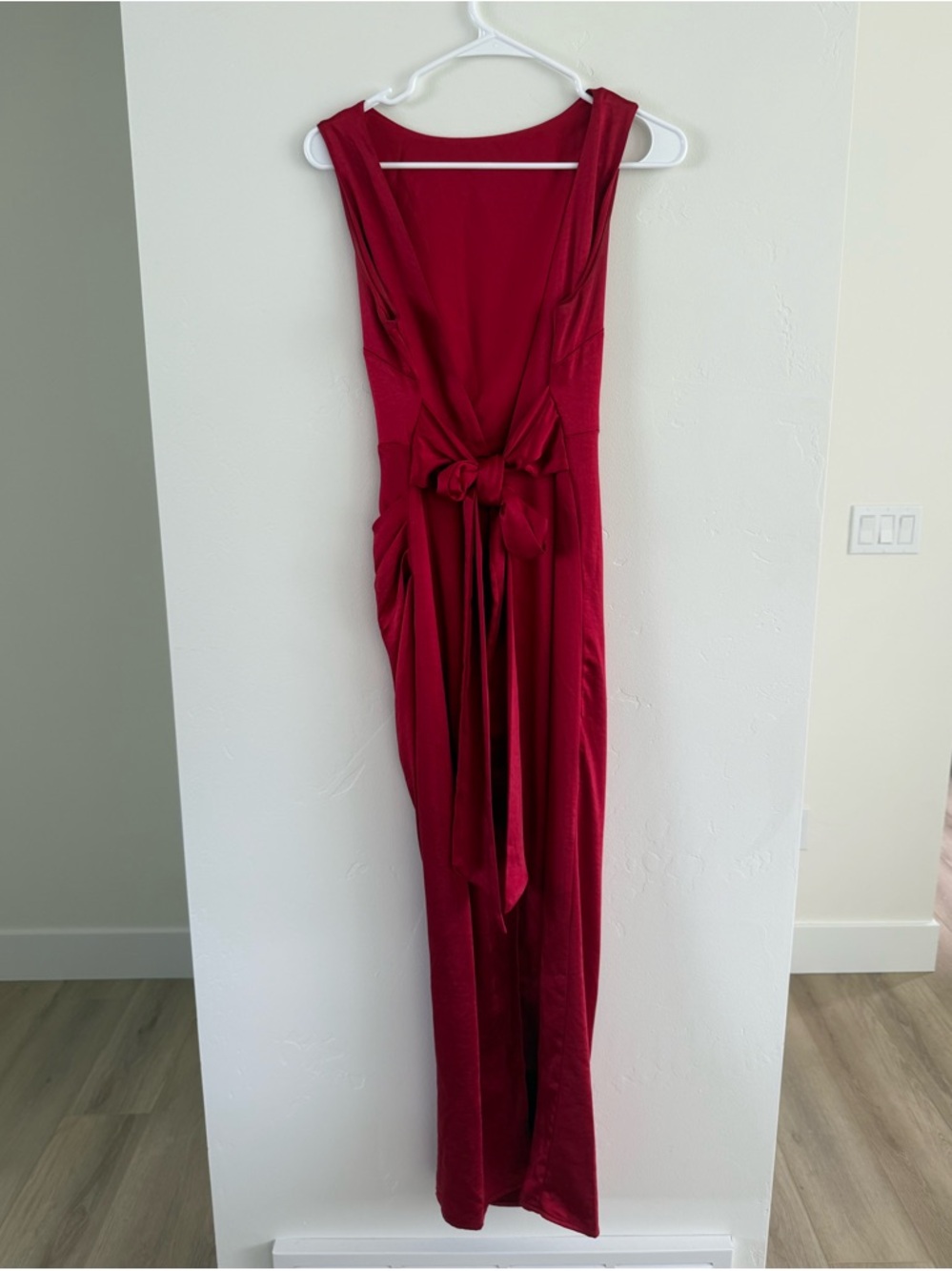 Saints & Secrets Satin Maxi Dress Red - Picture 6 of 8